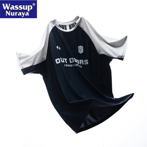 WASSUP Nuraya潮牌冰絲防曬UPF50+短袖T恤男夏季2025新款速乾上衣