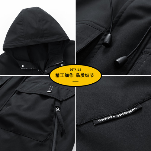 WASSUP Nuraya潮牌戶外山系防水沖鋒衣男秋登山情侶工裝夾克外套