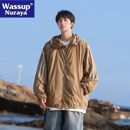 WASSUP NURAYA防曬服男士2025夏季薄款冰絲戶外皮膚衣UPF50+外套