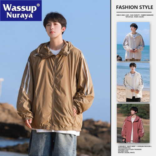 WASSUP NURAYA防曬服男士2025夏季薄款冰絲戶外皮膚衣UPF50+外套
