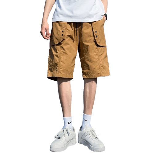 WASSUP NURAYA夏季短褲男休閒褲運動寬松潮流冰絲薄款青年五分褲