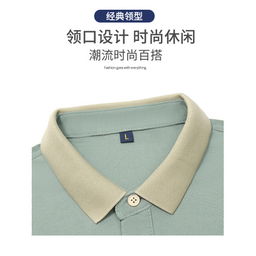 啄木鳥春季新款男士polo衫中青年商務長袖休閒T恤爸爸裝翻領上衣C