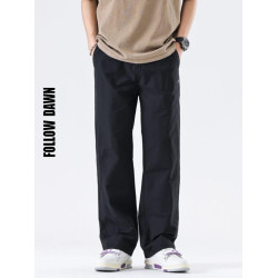 2025美式休閒褲男春夏新款男款百搭薄款寬鬆濶腿褲直筒長褲