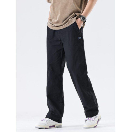 2025美式休閒褲男春夏新款男款百搭薄款寬鬆濶腿褲直筒長褲