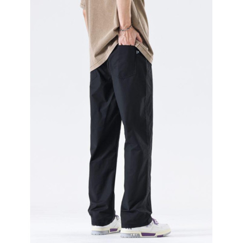 2025美式休閒褲男春夏新款男款百搭薄款寬鬆濶腿褲直筒長褲