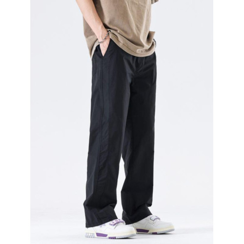 2025美式休閒褲男春夏新款男款百搭薄款寬鬆濶腿褲直筒長褲