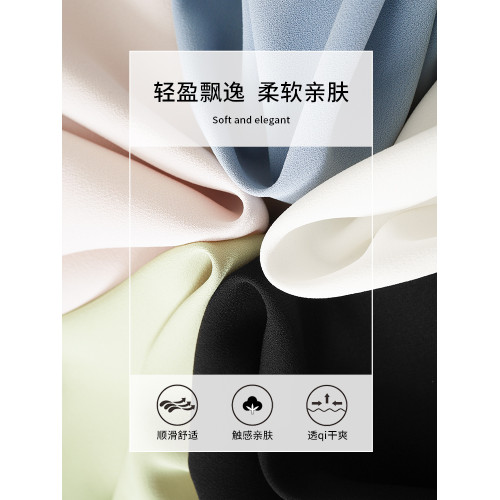 婭麗達高級感通勤藍色職業短袖襯衫女夏季2025新款大碼雪紡襯衣
