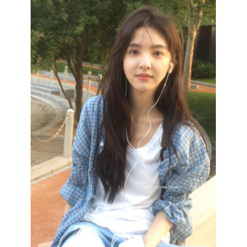 【Nana】韓國Raucohouse章若楠同款格子襯衫女寬松休閒長袖襯衣秋