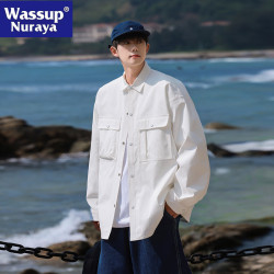 WASSUP NURAYA工裝襯衫男長袖2024春季日系寬松夾克休閒襯衣外套