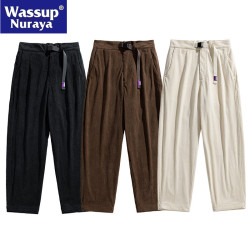 WASSUP Nuraya潮牌燈芯絨褲男春秋復古直筒美式休閒長褲寬鬆衛褲