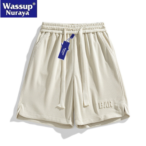 WASSUP Nuraya潮牌夏季短褲男運動休閒寬鬆速乾運動青年五分中褲