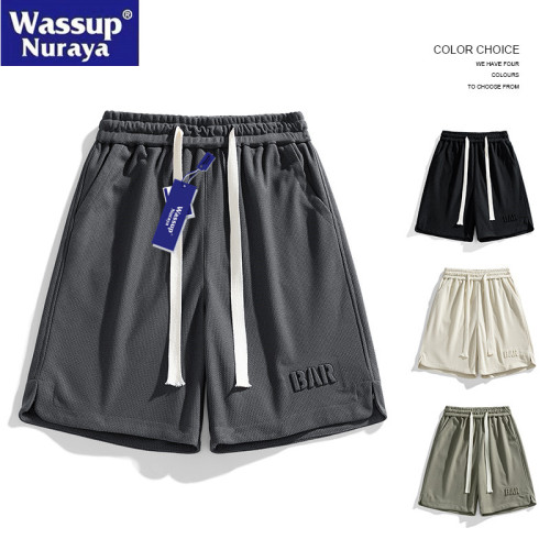 WASSUP Nuraya潮牌夏季短褲男運動休閒寬鬆速乾運動青年五分中褲
