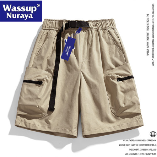 WASSUP Nuraya潮牌工裝短褲男夏季寬鬆五分褲2024新款休閒沙灘褲