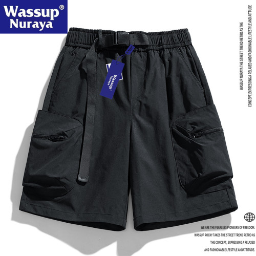 WASSUP Nuraya潮牌工裝短褲男夏季寬鬆五分褲2024新款休閒沙灘褲