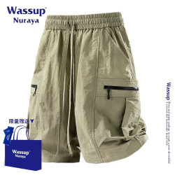 WASSUP NURAYA美式復古工裝短褲男夏季新款潮牌寬松百搭五分褲子