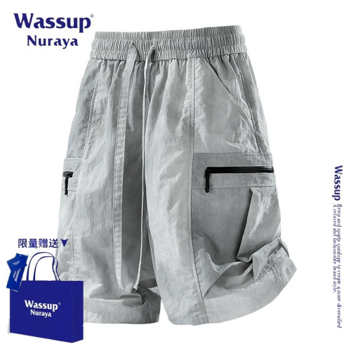 WASSUP NURAYA美式復古工裝短褲男夏季新款潮牌寬松百搭五分褲子