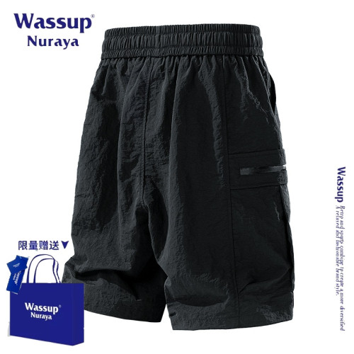 WASSUP NURAYA美式復古工裝短褲男夏季新款潮牌寬松百搭五分褲子