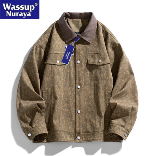 WASSUP Nuraya潮牌美式外套男潮牌寬鬆休閒痞帥多口袋工裝夾克男