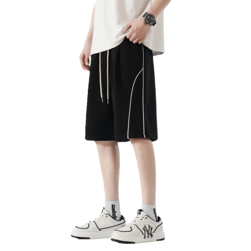 WASSUP NURAYA五分短褲男潮牌夏2024新款寬鬆運動透氣冰絲休閒褲