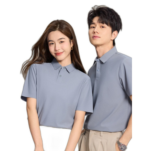 菠蘿提花面料男2025春夏季冰絲商務休閒寬鬆夏季短袖POLO衫T袖