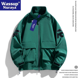 WASSUP Nuraya潮牌2024年春季新款立領工裝夾克男士休閒寬松外套