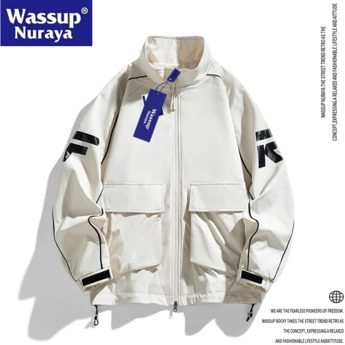 WASSUP Nuraya潮牌2024年春季新款立領工裝夾克男士休閒寬松外套