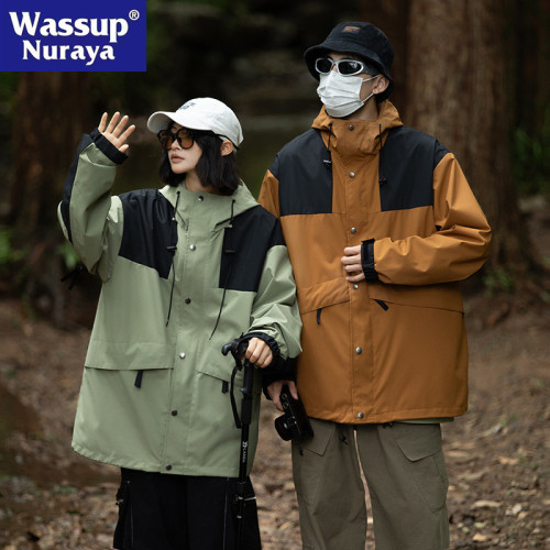 WASSUP NURAYA沖鋒衣2025春秋山系登山服外套男戶外情侶防水夾克