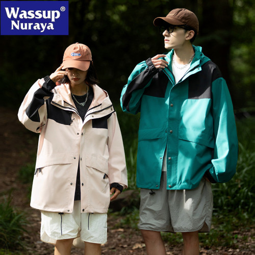 WASSUP NURAYA沖鋒衣2025春秋山系登山服外套男戶外情侶防水夾克
