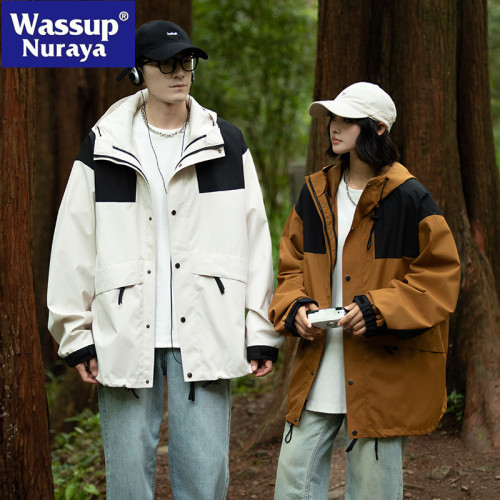 WASSUP NURAYA沖鋒衣2025春秋山系登山服外套男戶外情侶防水夾克