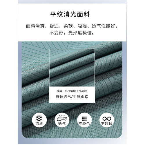 啄木鳥冰絲短袖t恤男夏季薄款2025寬松彈力速乾圓領運動休閒體恤K