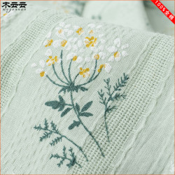 老年人夏裝女襯衫純棉短袖奶奶夏天套裝媽媽全棉t恤老人夏季女裝