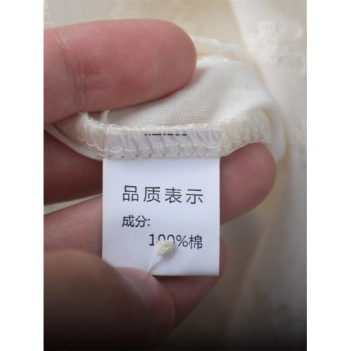 日系軟妹花藤麥穗刺綉短袖襯衫女彼得潘娃娃領前短後長小個子上衣