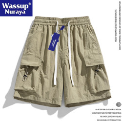 WASSUP Nuraya潮牌工裝五分短款男士夏季戶外運動休閒青年沙灘褲