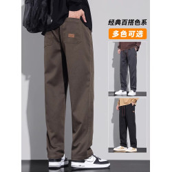 啄木鳥2025新款夏季薄款天絲休閒褲子男直筒寬松濶腿工裝運動褲K