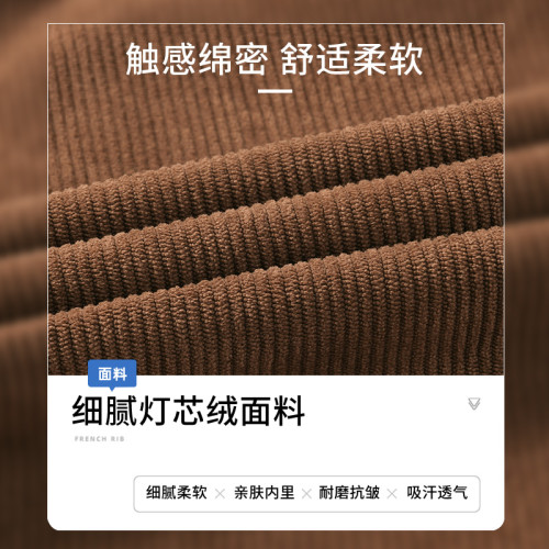 WASSUP NURAYA燈芯絨外套男士潮牌寬松百搭休閒工裝秋冬加絨夾克