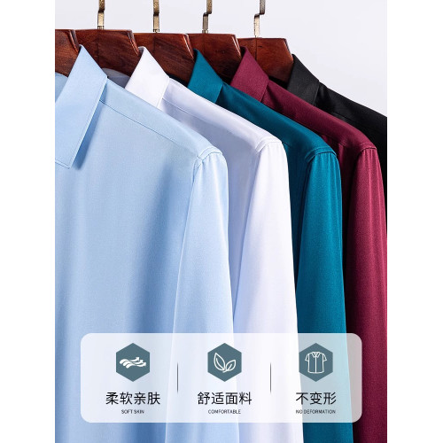 啄木鳥【彈力免燙】襯衫2025新款男士長袖商務正工裝伴郎短袖襯衣