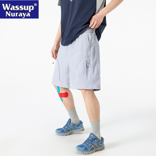 WASSUP NURAYA美式運動工裝短褲男夏季輕薄新款戶外休閒五分中褲
