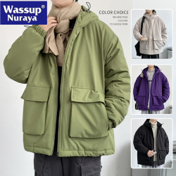 WASSUP NURAYA棉衣男大碼冬季加厚防寒夾克棉服青年學生棉襖外套