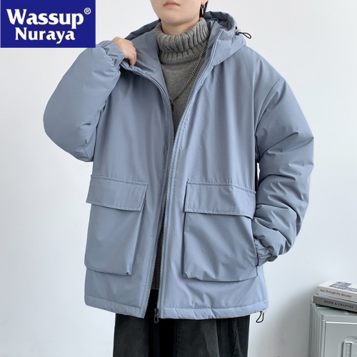WASSUP NURAYA棉衣男大碼冬季加厚防寒夾克棉服青年學生棉襖外套