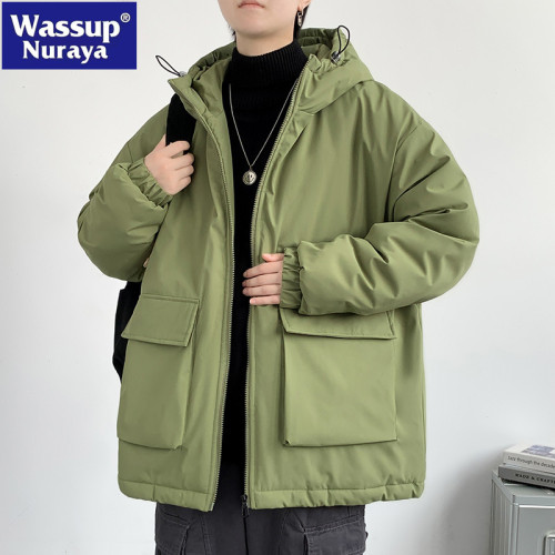 WASSUP NURAYA棉衣男大碼冬季加厚防寒夾克棉服青年學生棉襖外套