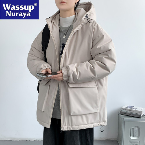 WASSUP NURAYA棉衣男大碼冬季加厚防寒夾克棉服青年學生棉襖外套