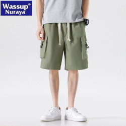 WASSUP NURAYA工裝短褲男夏季寬松潮休閒速乾學生運動薄五分褲子