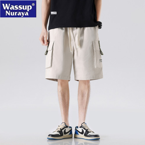 WASSUP NURAYA工裝短褲男夏季寬松潮休閒速乾學生運動薄五分褲子