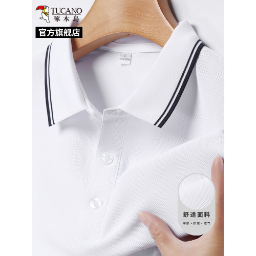 啄木鳥polo衫短袖男夏季2025新款半袖t恤有翻領商務休閒透氣襯衫C