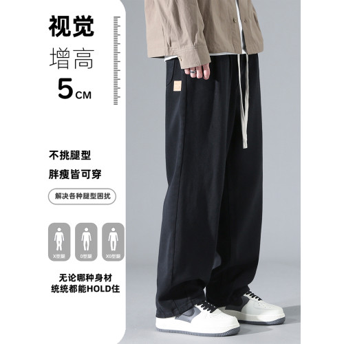 啄木鳥2025夏季薄款透氣休閒褲子男士工裝大碼直筒濶腿褲寬松長褲