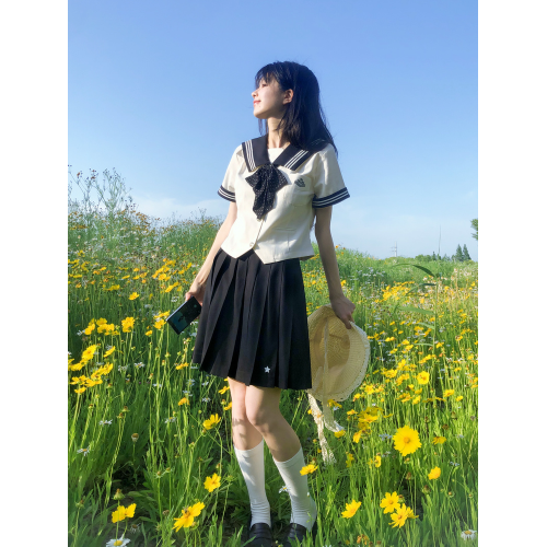 星巡高等/原創JK水手製服女套裝學院風春夏季短袖襯衫水手服上衣