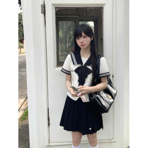 星巡高等/原創JK水手製服女套裝學院風春夏季短袖襯衫水手服上衣