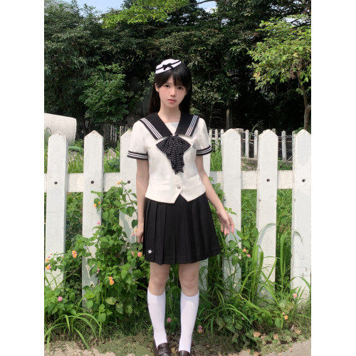 星巡高等/原創JK水手製服女套裝學院風春夏季短袖襯衫水手服上衣