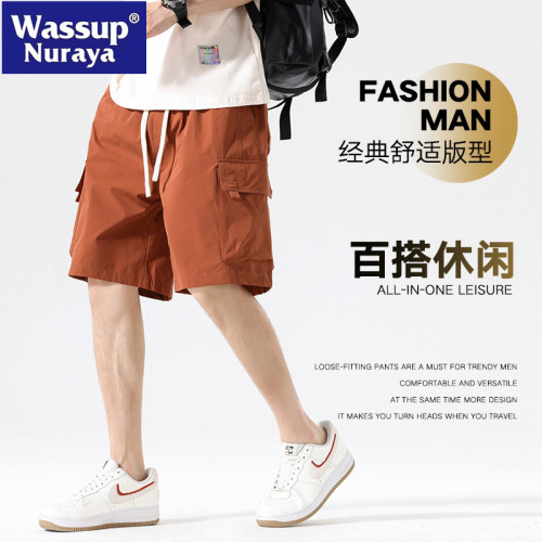 WASSUP NURAYA2025夏季新款工裝褲男冰感速乾短褲青年五分休閒褲