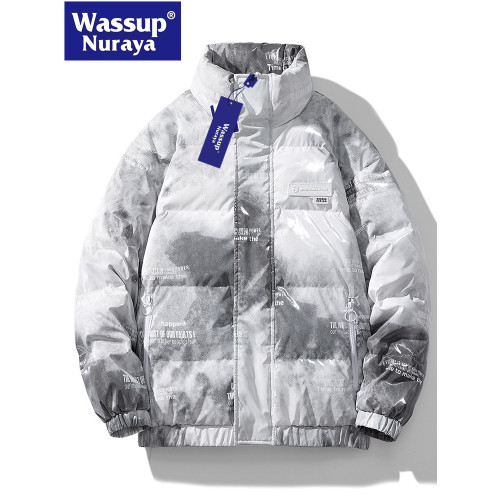 WASSUP NURAYA冬裝羽絨服男青少年情侶裝白鴨絨保暖潮牌外套上衣
